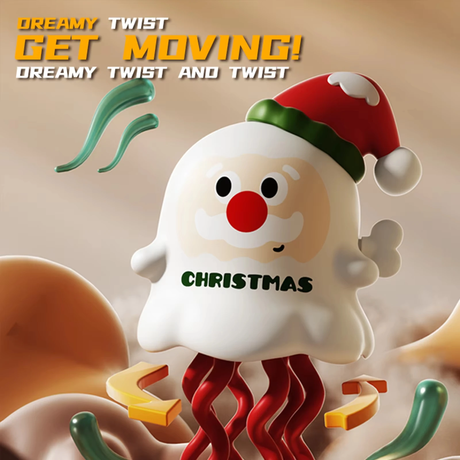 

Идеальный рождественский подарок! Заводная танцующая игрушка-осьминог для малышей 2-4 лет, праздничный Санта