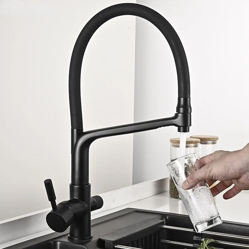 Kitchen Sink Faucet Filter    Water  Brass Flexible  Mixer Tap  360 Rotation Purifier 