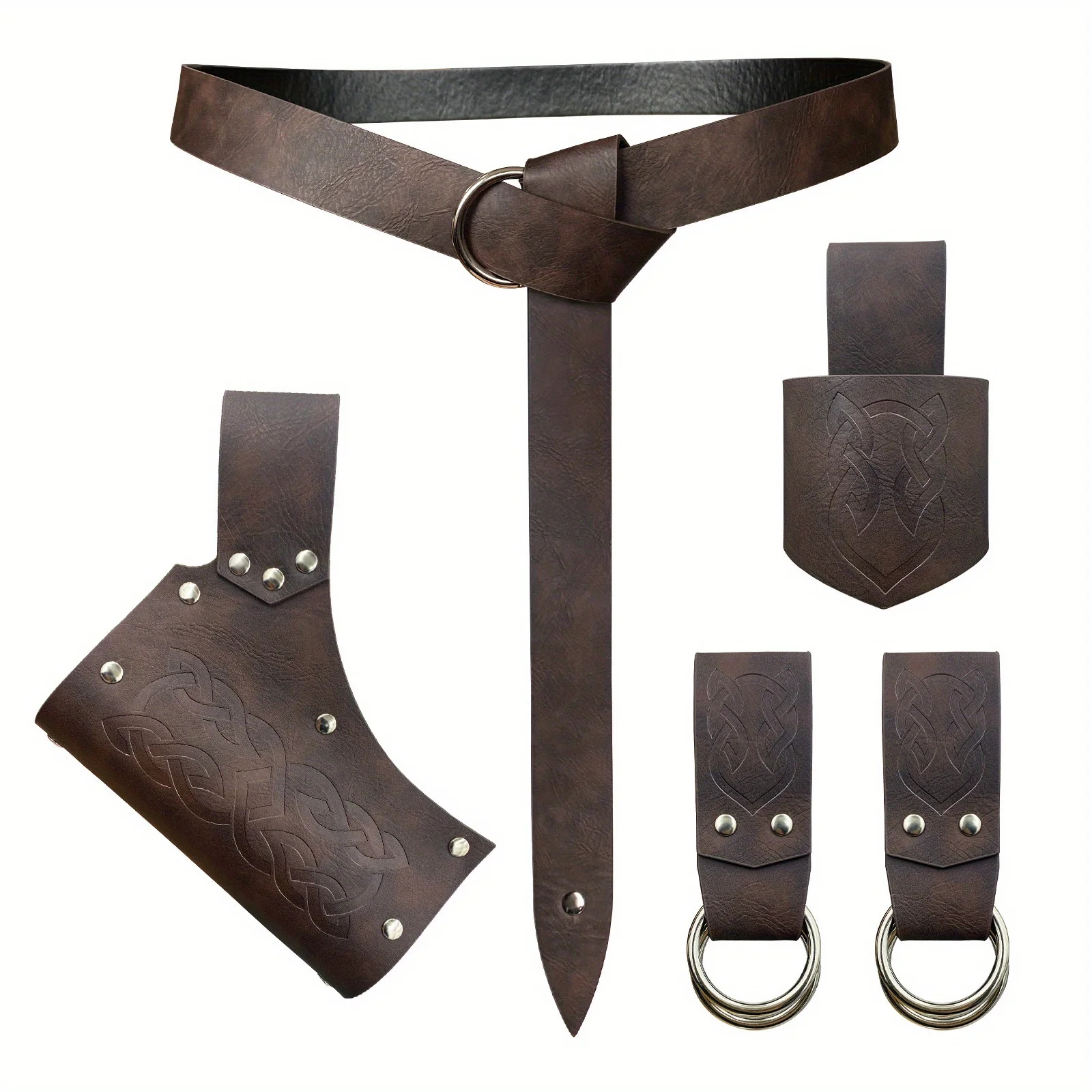 

Viking Cosplay Essential! Medieval Waist 5-Piece Set, Nordic Retro Style Cosplay Props Full of Ambiance