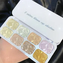 Pearlescent Eyeshadow Palette Highlighter Facial Contour Brightening Blush Waterproof Makeup Body Glitter Powder Cosmetics