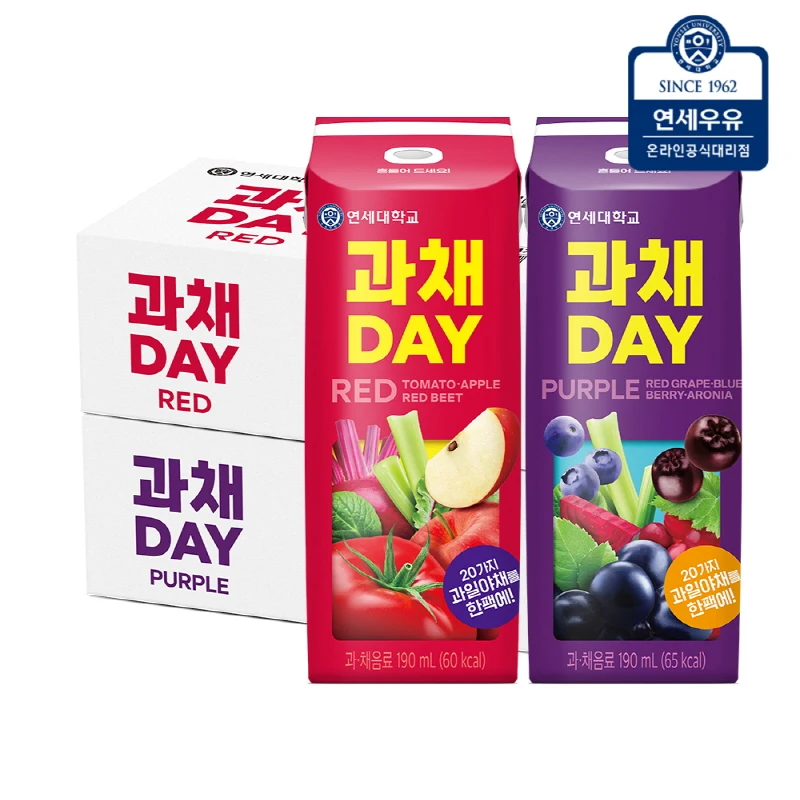 مشروب حليب ناعم للأطفال باللون الأحمر/الأرجواني 190 مل 48 عبوة