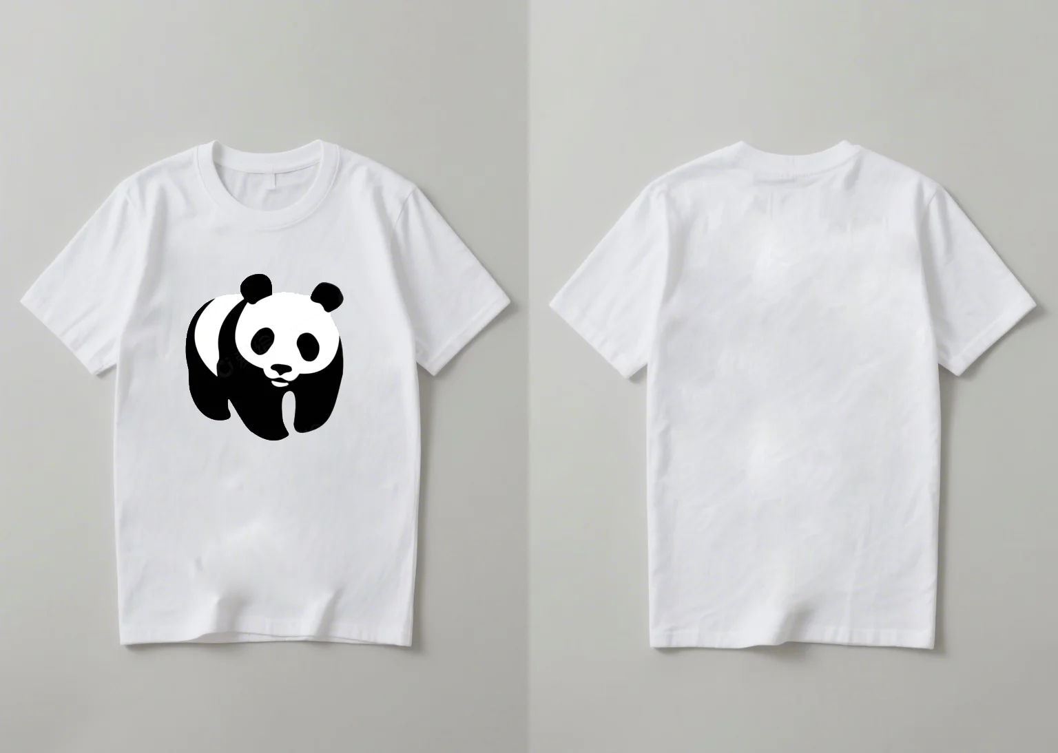 2025, nieuwe stijl van modieus, casual, los en veelzijdig overhemd met korte mouwen en schattige panda-bloemcartoonprint voor dagelijks gebruik