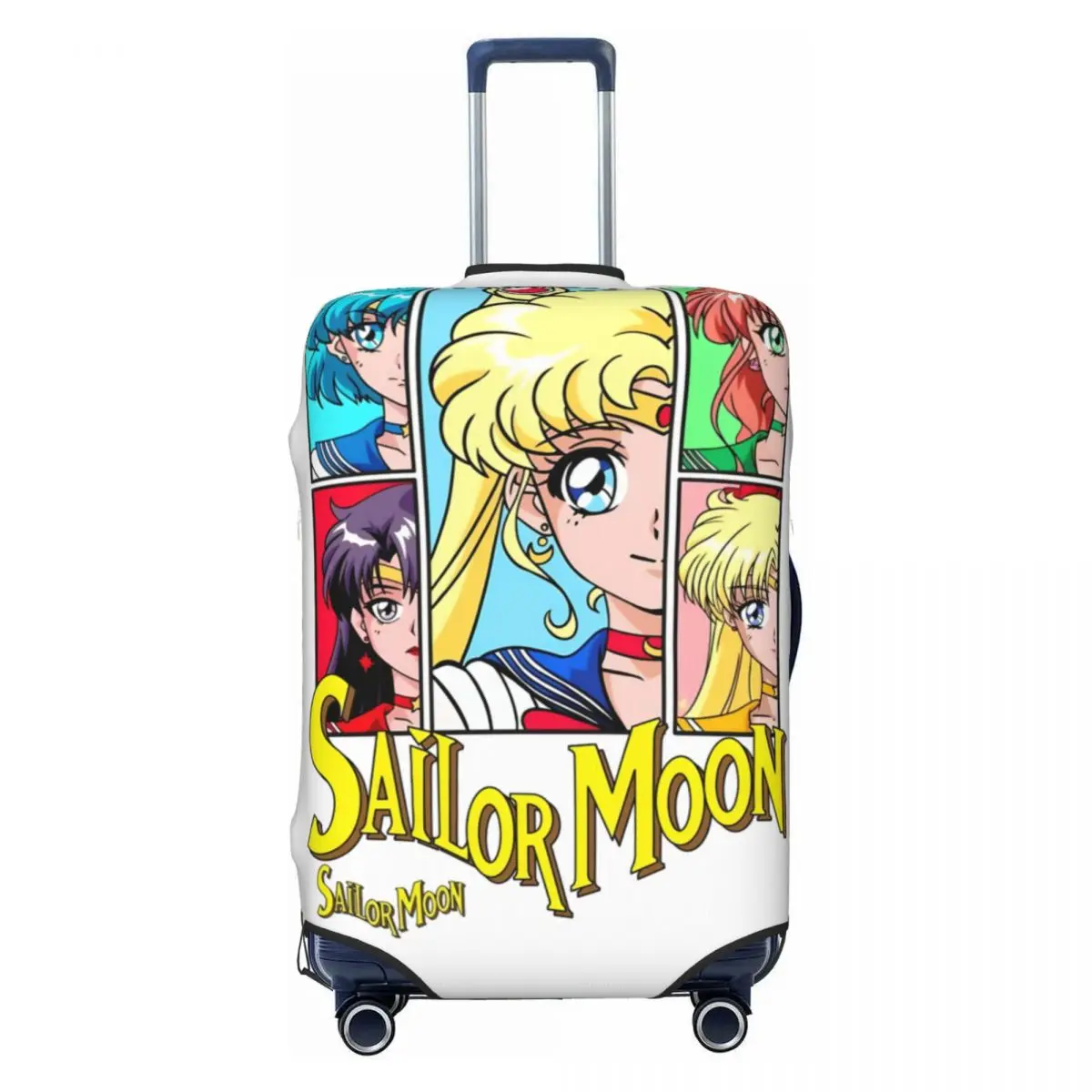 Custom Sailors Moon Anime Super Magical Girl Power Gepäckabdeckung, elastische Reisekoffer-Schutzhüllen, geeignet für 18–32 Zoll