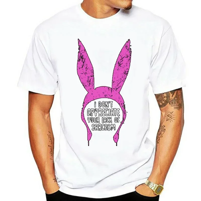 Bob Linda Tina Ruth Bob Gene Louise Belcher Burgers Tshirt Lack of Sarcasm Cartoon Rabbit Graphic Tshirts Adult Black Humor Tops