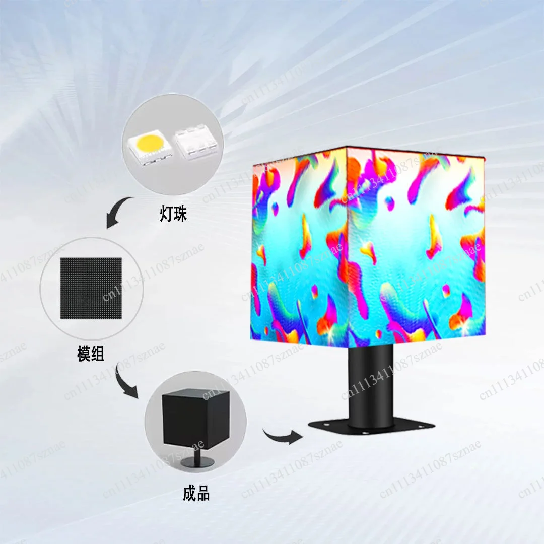 Full-Color LED Magic Cube Display, 4-Side and 5-Side Irregular Screen for Creative Exhibition and Trade Show Booths