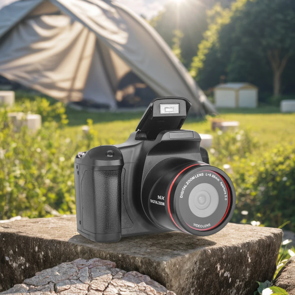 كاميرا رقمية 1080P 16MP مع شاشة LCD 2.4 بوصة ومسجل فيديو للتصوير الفوتوغرافي والفيديو