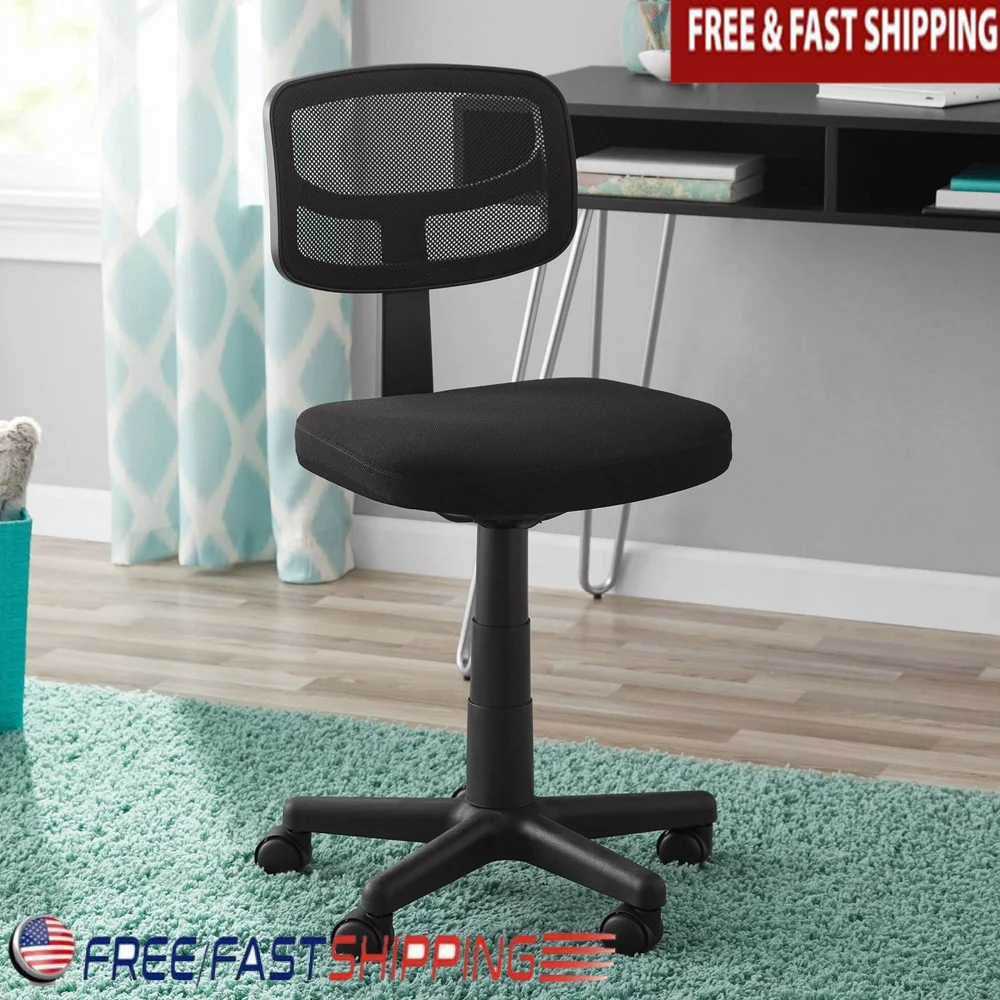 

Mesh Task Chair with High Back Breathable Upholstery Adjustable Seat Height Padded Seat Durable Nylon Base Dual Caster Wheels