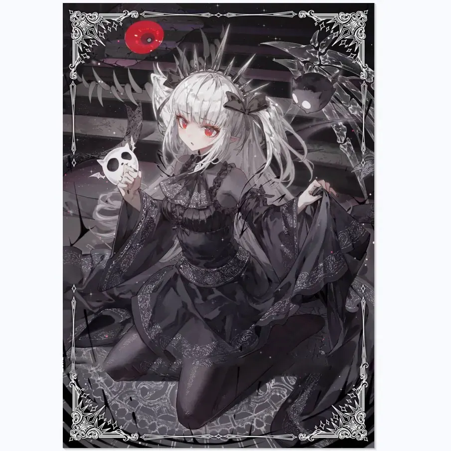 

Голографические рукава 63x90 мм, 60 шт., рукава для карт YUGIOH, иллюстрация, защитная крышка для карт в стиле аниме для настольных игр, коллекционные карточки