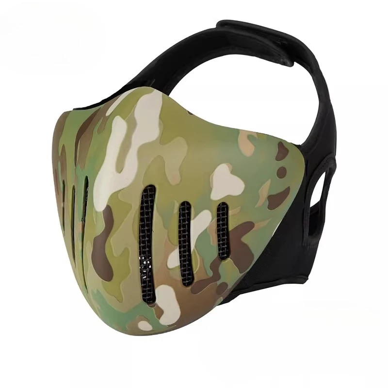 

Тактическая камуфляжная дышащая полумаска для защиты лица, снаряжение для страйкбола/CS