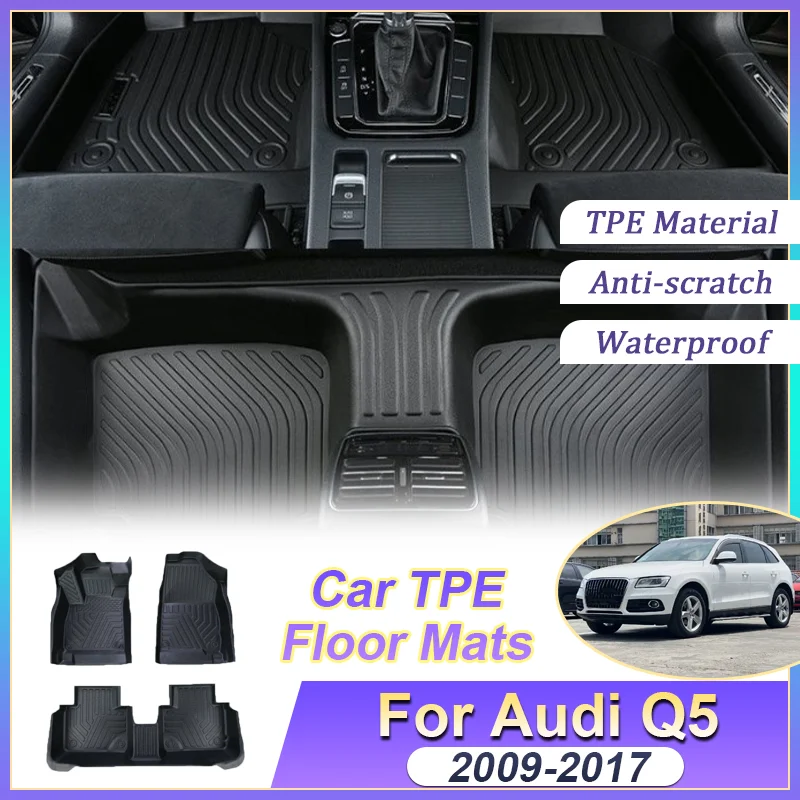 

Автозапчасти для Audi Q5 SQ5 8R 2009-2017 2015 2016, автомобильные коврики из материала TPE, противогрязные, противоскользящие, противоскользящие, для ног, коврик для ковра