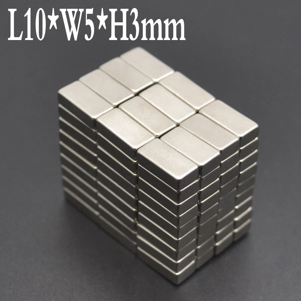 5/50/100/200/5000Pcs 10x5x3 mm N35 Rectangular magnet Super Strong Neodymium magnet 10*5*3 mm NdFeB magnet 10mm x 5mm x 3mm  new