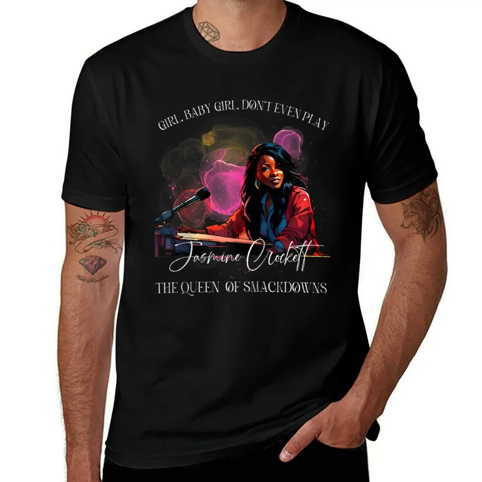 

Jasmine Crockett T-Shirt man t shirt anime clothes cotton graphic tees mens t shirts casual stylish