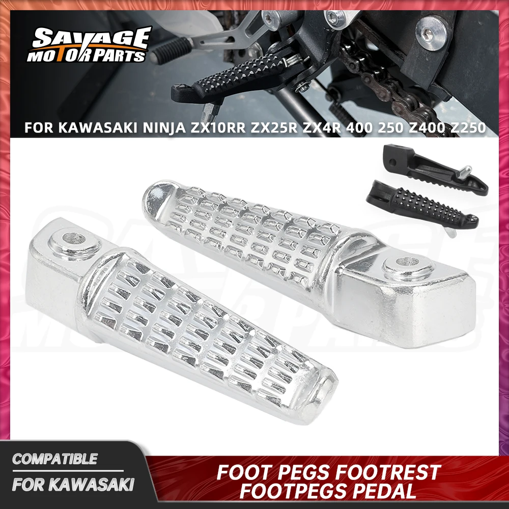 

2026 Z400 NINJA 400 Front Rear Footrest Foot Pegs Rest For Kawasaki ZX25R ZX10R ZX4R Ninja Z 250 Rider Pedal Footpegs Platform