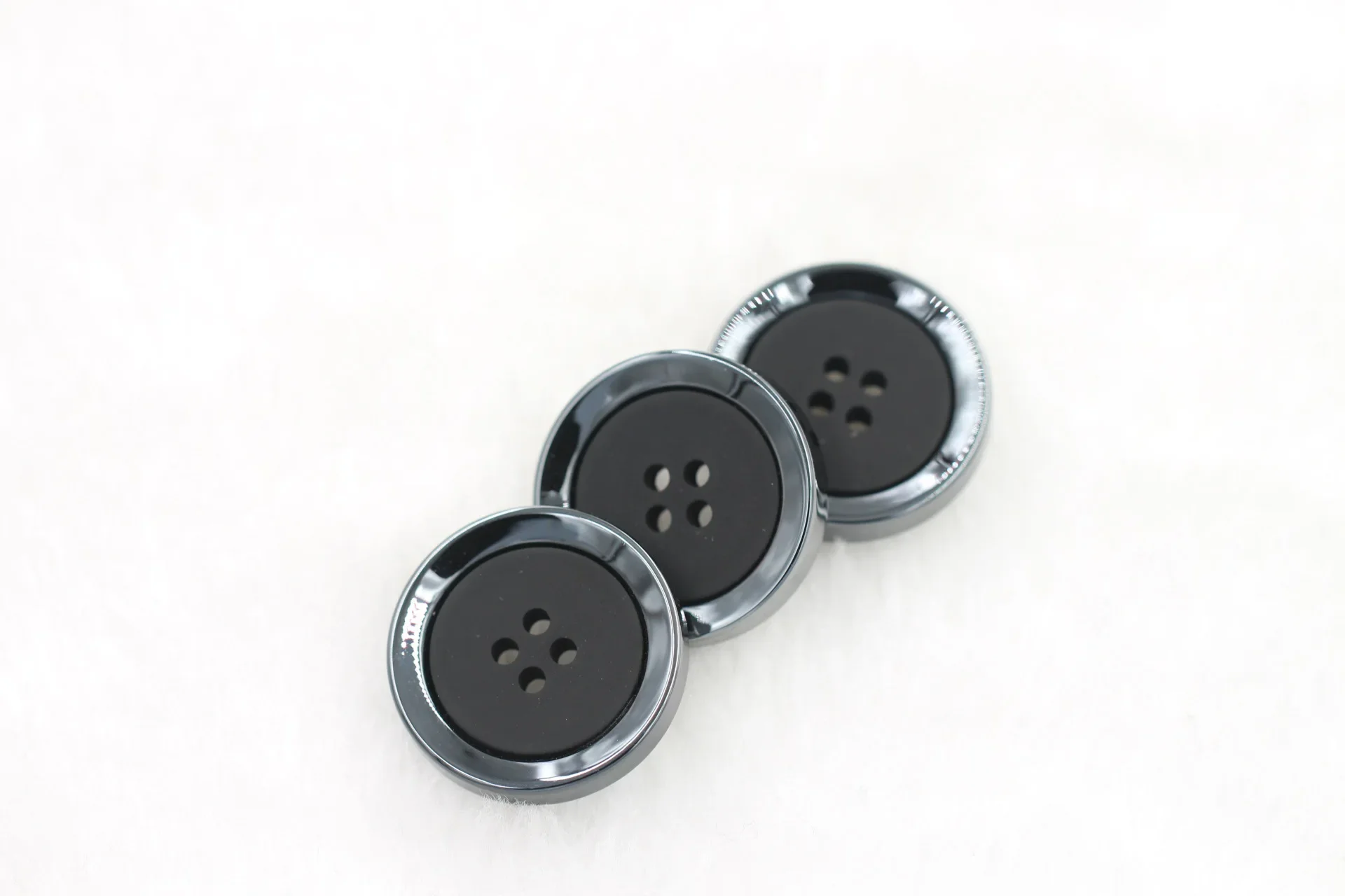 5pcs/pack of High-grade Resin Buttons Men's and Women's Woolen Coat Windbreaker Decorated with Black Buttons In Multiple Sizes