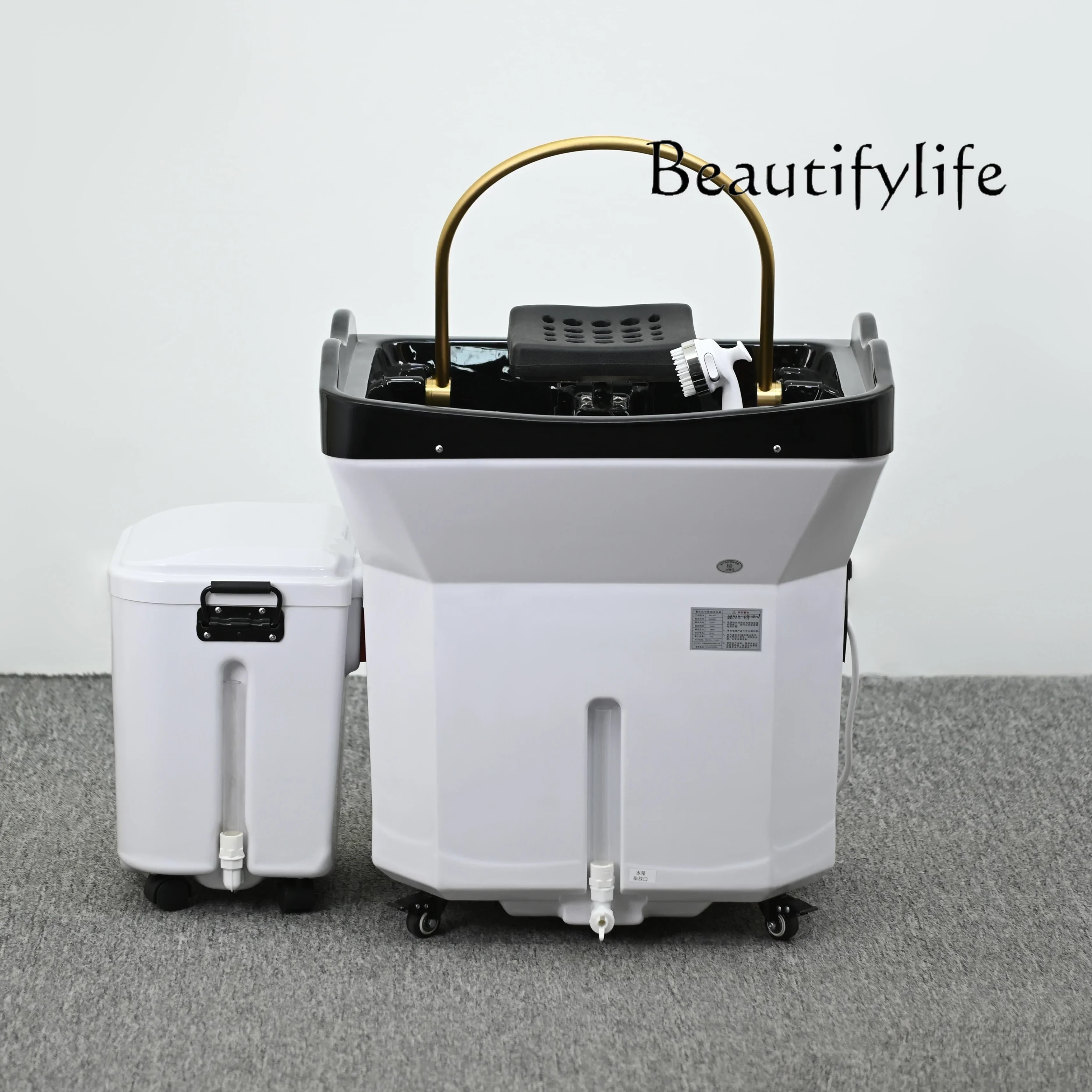 hh Hair treatment shampoo bed water circulation fumigation removable hair treatment shampoo basin for beauty salons
