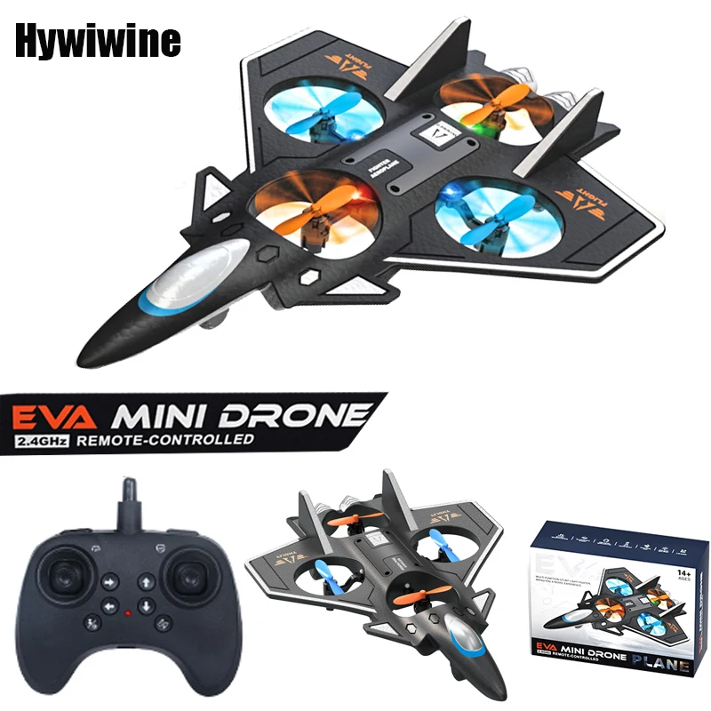 Rc Plane Fighter 2.4G Drone Remote Control Helicopter Quadcopter EVA Stunt Glider Aircraft Foam Airplane Toys For Kids Gift