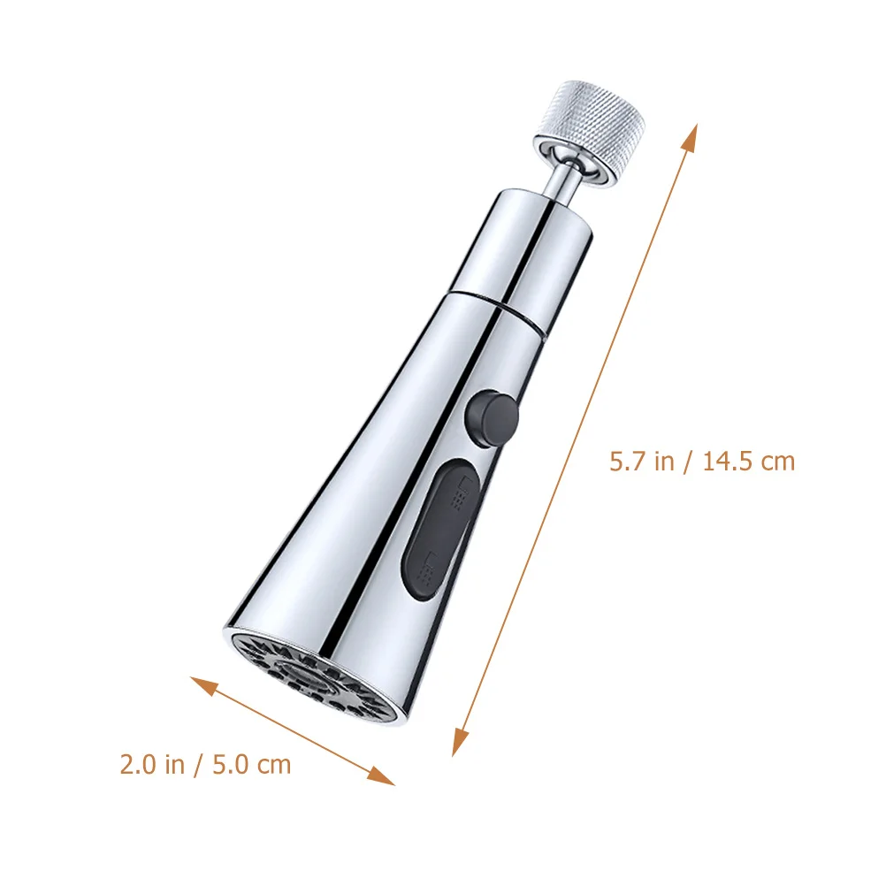 

360 Degree Rotatable Faucet Sprayer Head Universal Sink Aerator Abs Copper Durable Easy Install 3 Water Flow Modes Gargle
