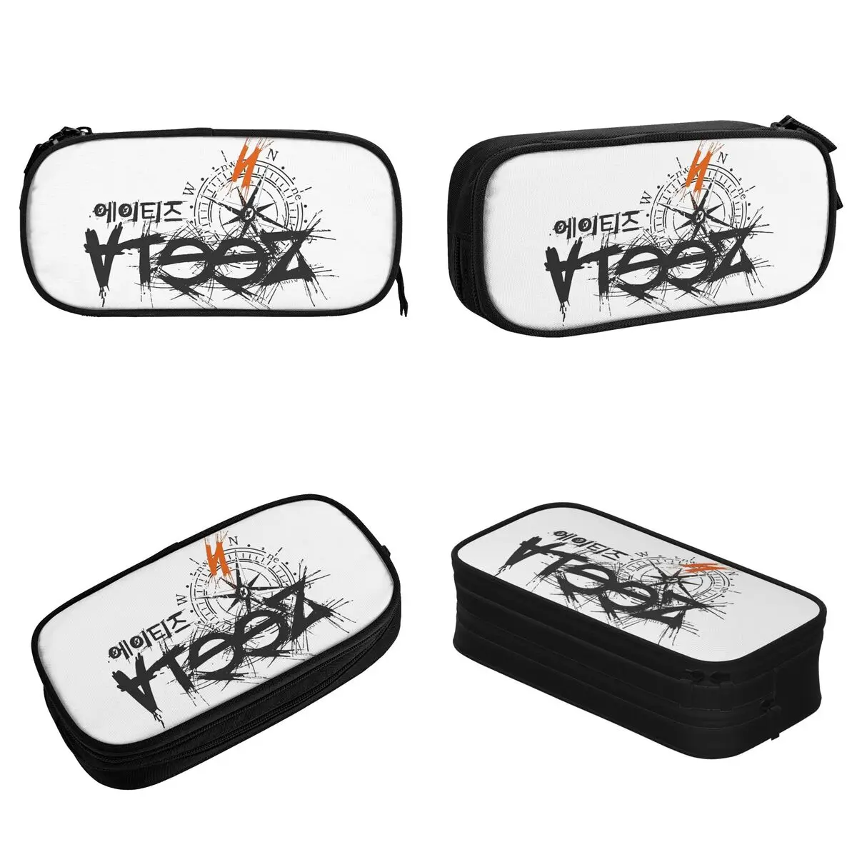 Imagem -02 - Ateez Graffiti Design Lápis Case Kpop Lápis Pen Box para Estudante Bolsa de Grande Capacidade para Estudantes Papelaria Escolar Presentes Novo