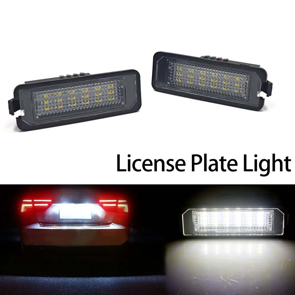 

2 шт. светодиодная лампа освещения номерного знака для Golf 4 5 6 7 Eos Lupo Beetle Scirocco Polo Phaeton Passat CC Passat 4D SEAT Altea