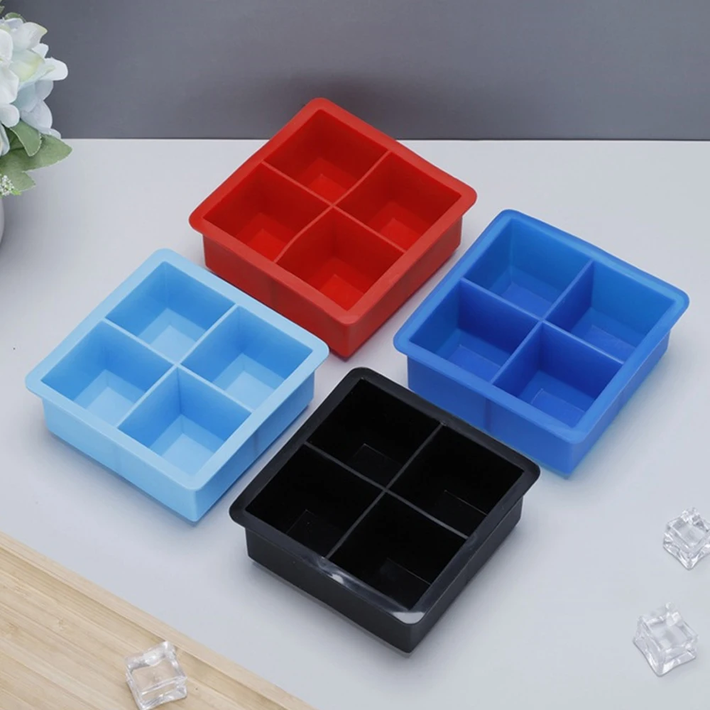 Large Tray Easy To Clean Easy To Release Bpa Free Innovative Design Non-toxic Save Time Oversized Ice Silicone Mold