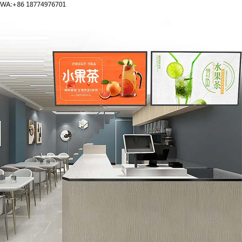 

27 Inch Hanging/Wall Mounted HD Screen Digital Signage Menu Board Android/Windows System LCD Advertising Display