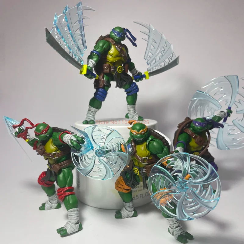 4 Joytoy Tortugas Ninja mutantes adolescentes escala 1/18 figuras de acción articuladas juguetes Raphael Leonardo Donatello Michelangelo en Stock