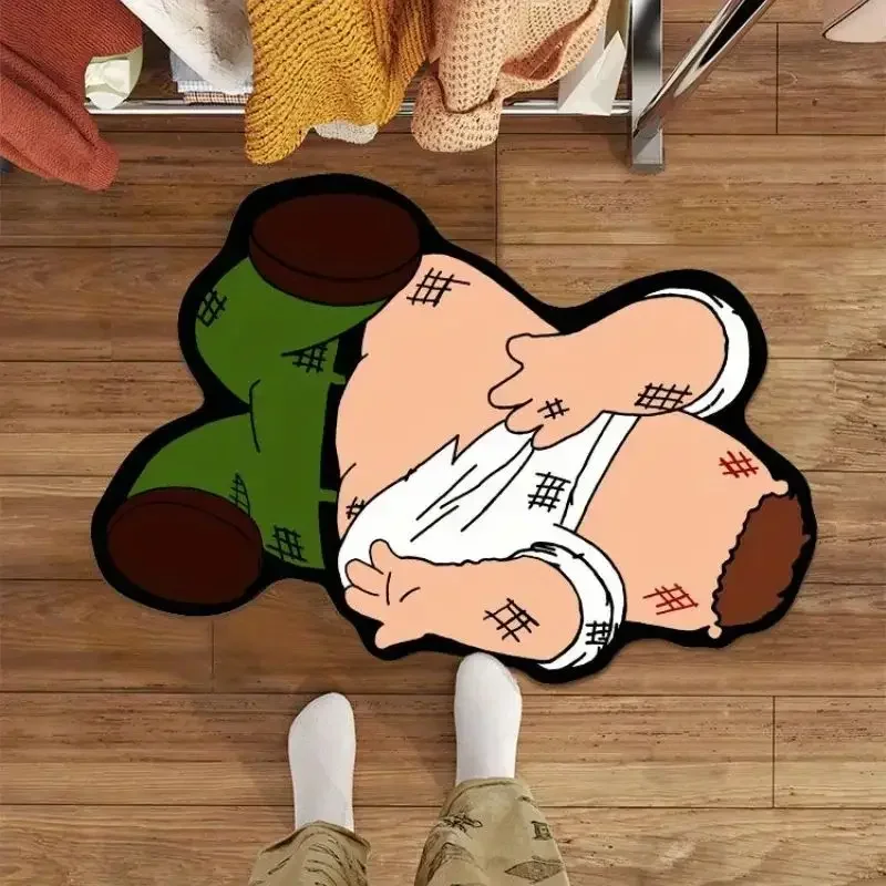 VIKAMA – tapis de sol antidérapant et facile à nettoyer avec personnage de dessin animé, pour salle de bain, côté de chambre à coucher, décoration créative pour la maison