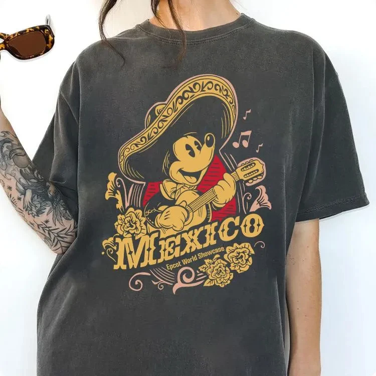 

Disney Mickey Mexico Epcot World Showcase 2025 T-Shirt, Disney Mexico Mexican Holiday Shirt Disney Epcot Center Pavilion Shirt