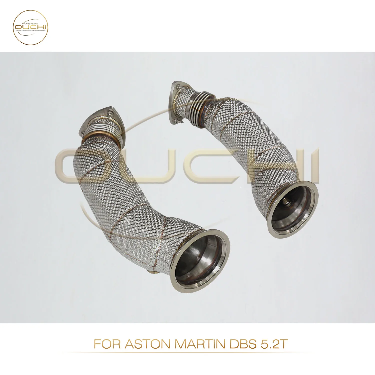 

OUCHI Factory Direct Sales for Aston Martin DBS 5.2T With Catalysis Downpipe SS304 Exhaust With Heat Shield Car Parts