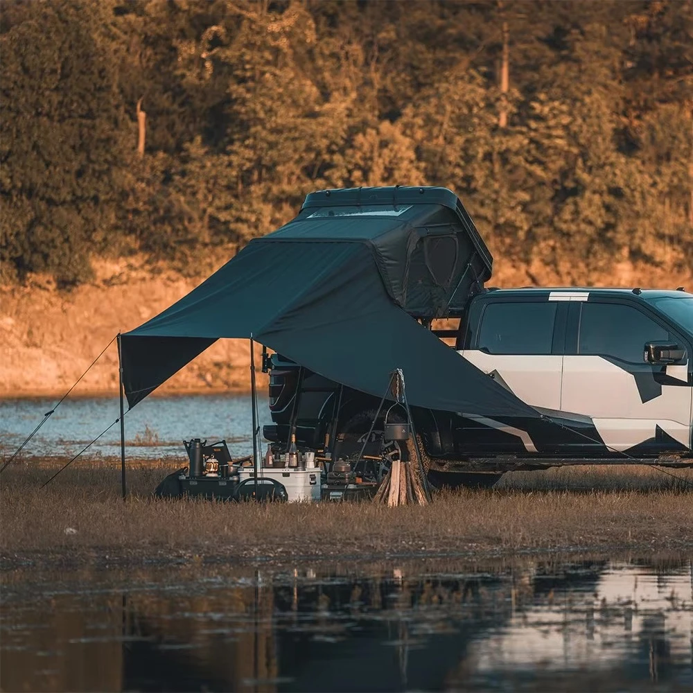 Outdoor Camping Tent Waterproof - 防水オックスフォード製キャノピーテント、サンシェード、レインフライ、拡張型ポータブルカーオーニング、アウトドアキャンプ用