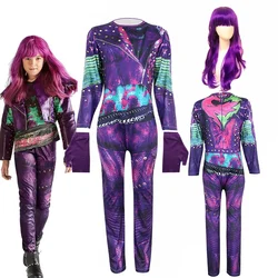 Descendants Costume Girls Halloween Carnival Clothes Evie Mal Cosplay Costume Kids Child Disguise Birthday Party Fancy Dress