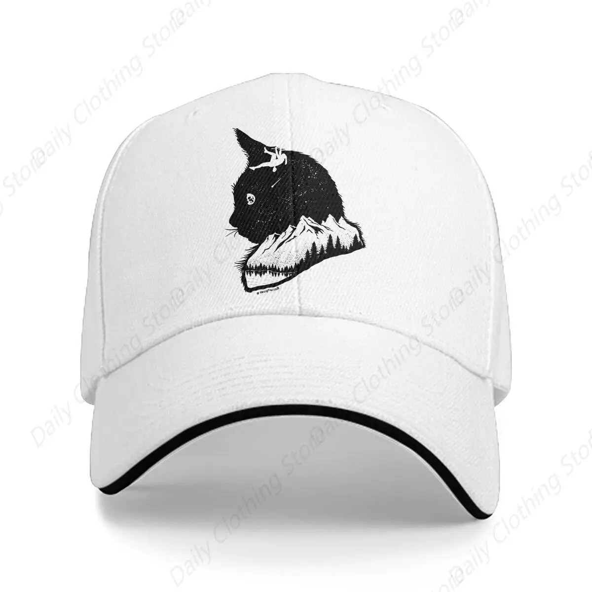 Mountain Climber Multicolor Hat Baseball Cap Men Women's Cat Lovers Rock Climbers Personalized Visor Protection Hat Outdoor Caps