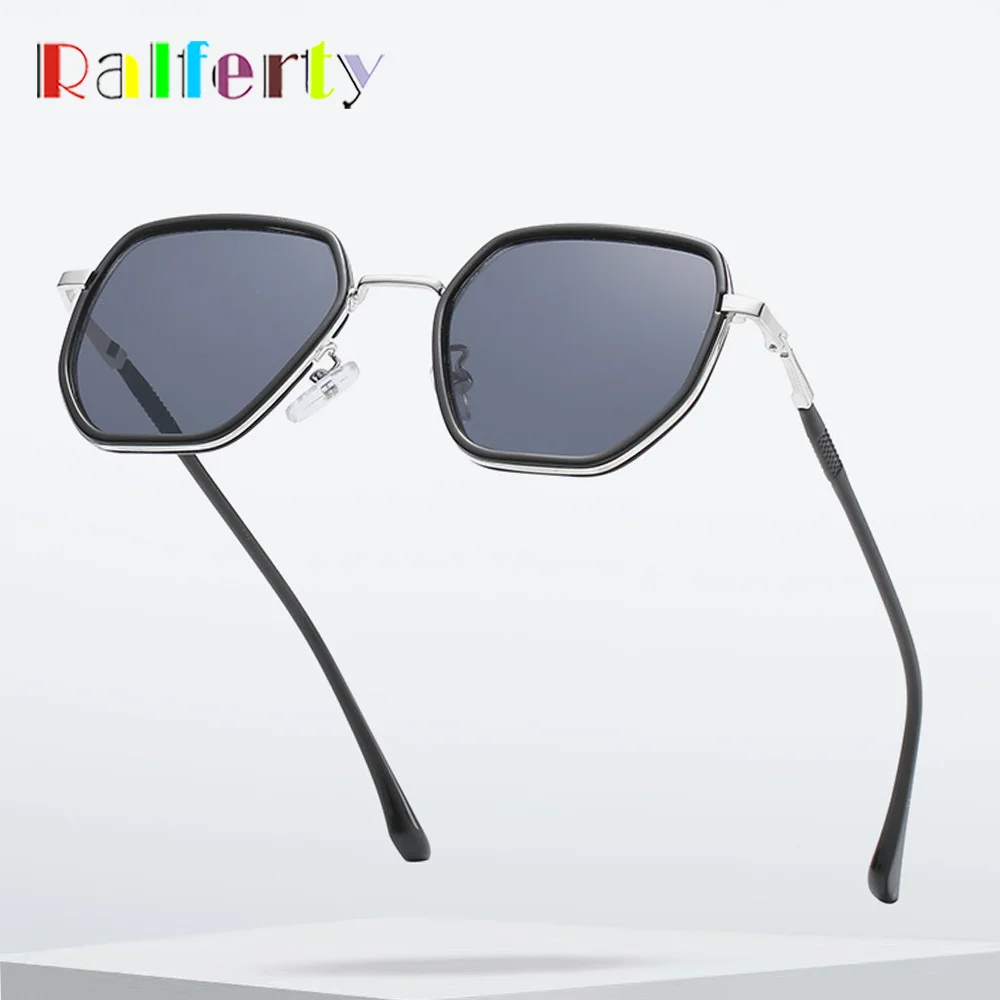 Ralferty موضة مضلع النظارات إطارات الإناث شفافة مكبرة العين إطارات النظارات للنساء مسدس قصر النظر إطارات البصرية