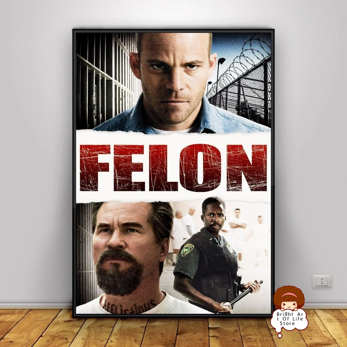 

Felon (2008) Movie Poster Cover Photo Canvas Print Wall Art Home Decor (Unframed)