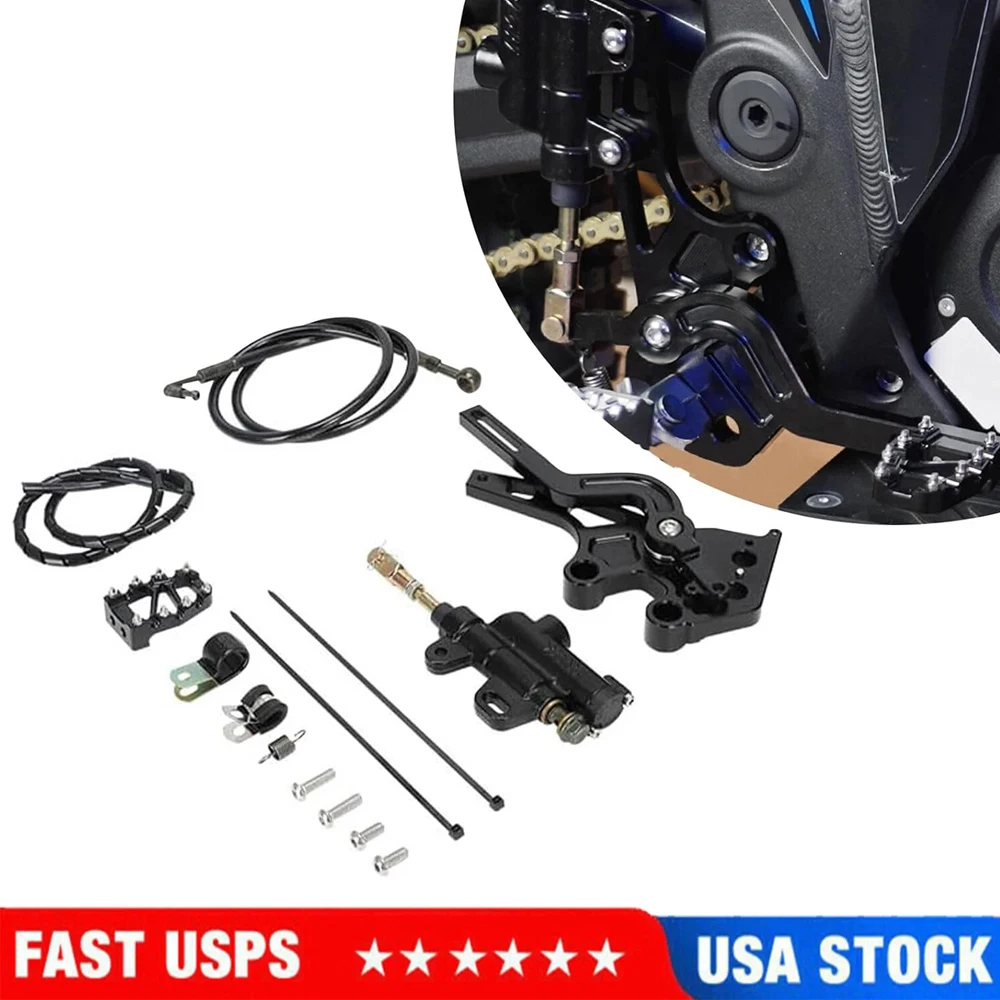 

Rear Brake Set Reservoir Hydraulic Foot Brake Pedal Lever Hose Kit For Talaria Sting MX3 MX4 MX5 Electric Dirt Bike Motorcycle