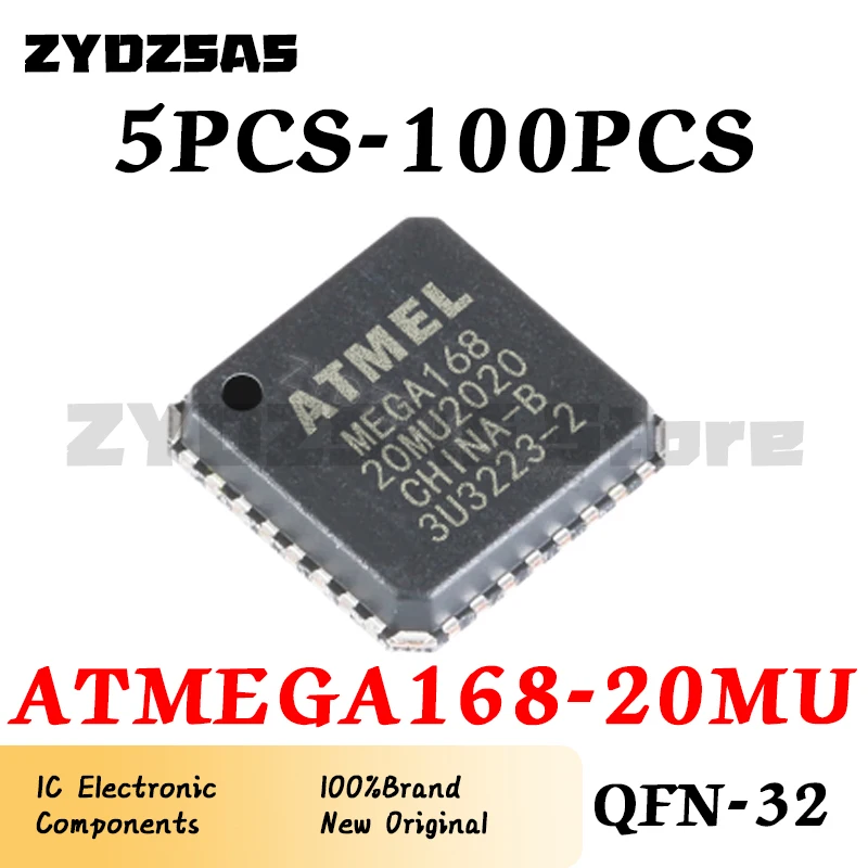 5PCS-100PCS ATMEGA168-20MU ATMEGA168-20 ATMEGA168 ATMEGA IC Chip QFN-32