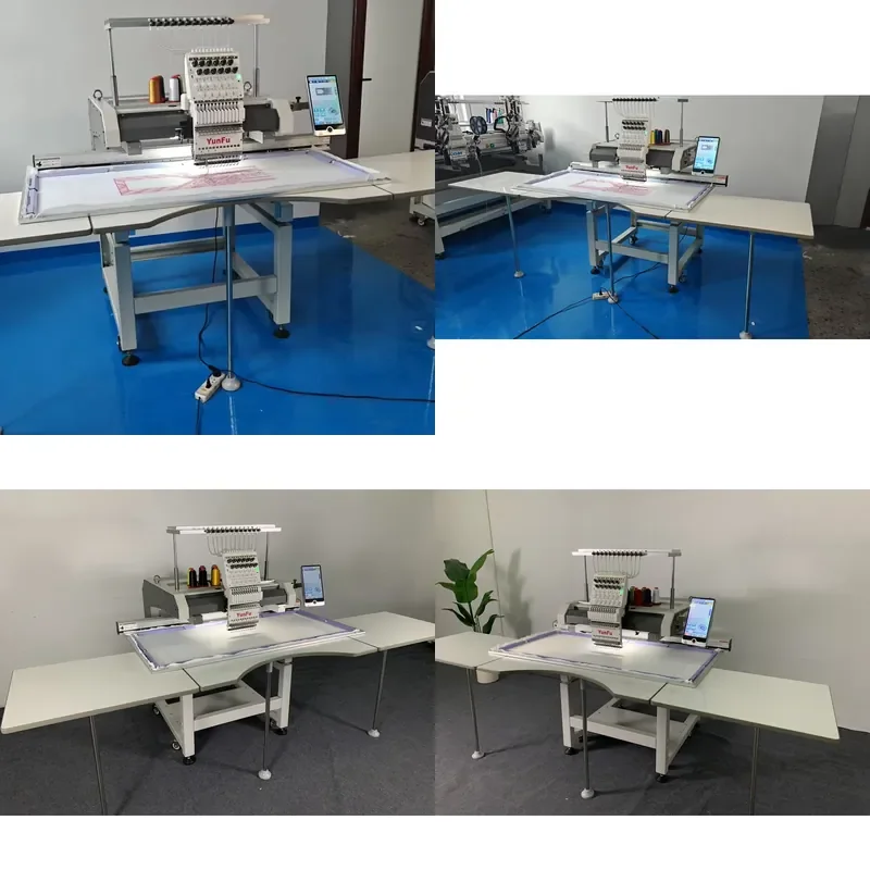 for Single Head 15 Needle Flat Cap Embroidery Machine High Precision Large Worktable 1200RPM Household New Computerized