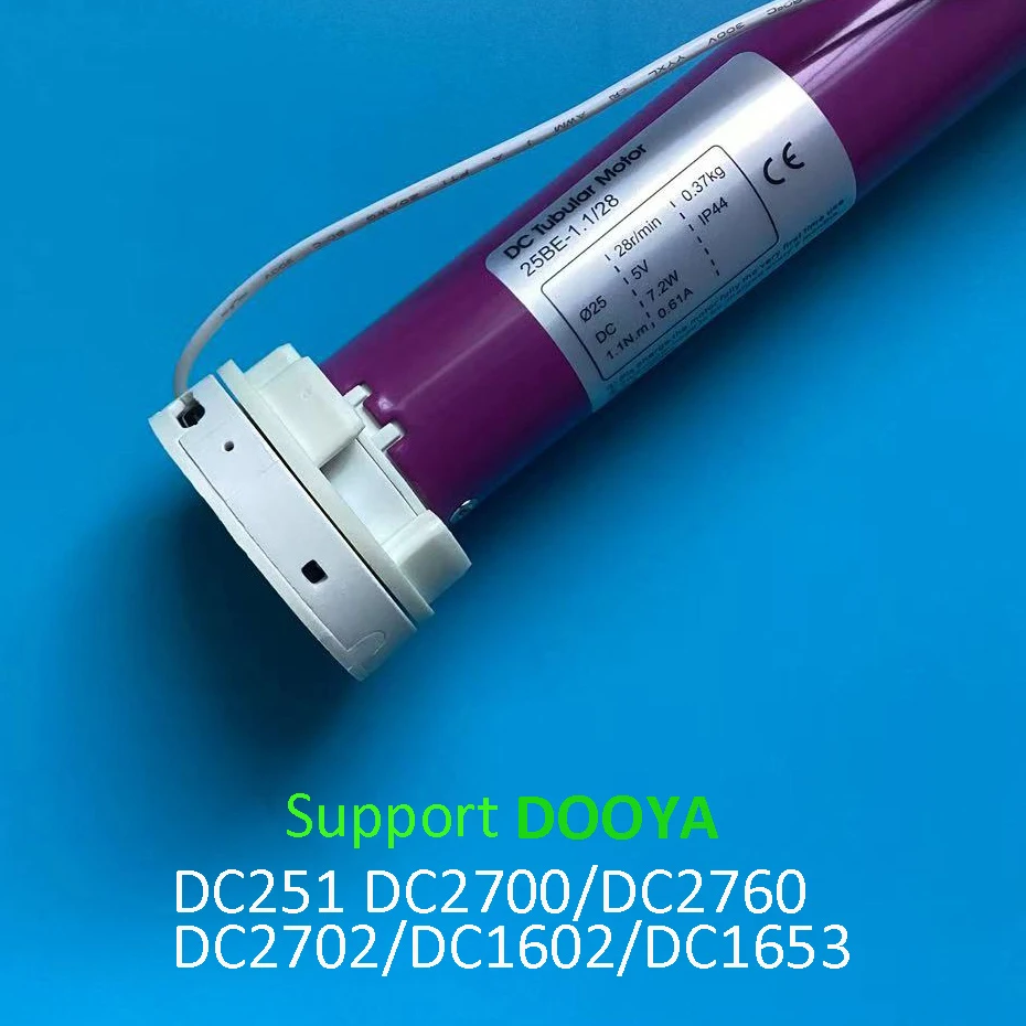 2025 New 25BE 1.1/28 Tubular motor,Built-in Li Battery,Instead of Old Dooya DM25LEU,Rolling Blinds Shutter,Dia.38mm Tube