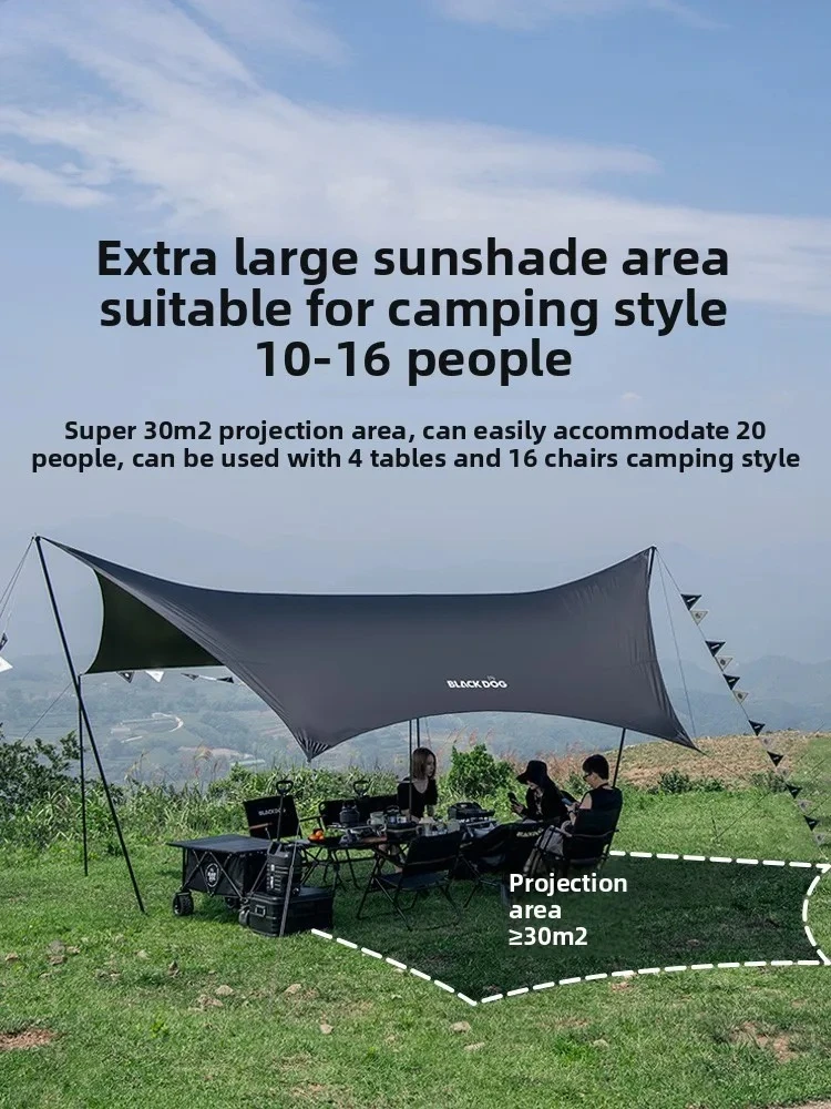 outdoor canopy vinyl coated blackened camping camping sun protection rain awning