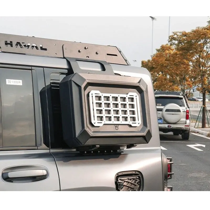 نافذة السيارة الخلفية الجانب سيئة مجموعة حامل الأمتعة ل Haval H9 2024 2025 2026 توسيع مساحة التخزين سلم ترقية حامل سقفي Autocustom #3