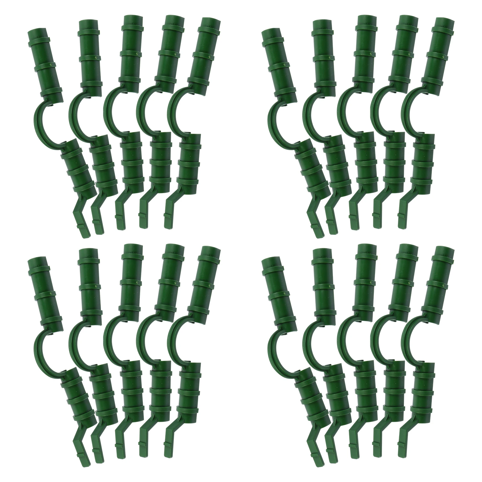 

20 Pcs Greenhouse Pipe Clamps Shade Cloth Clips Plastic Garden Net Fixing Compatible 8mm Pipes Suitable Row Covers Bird