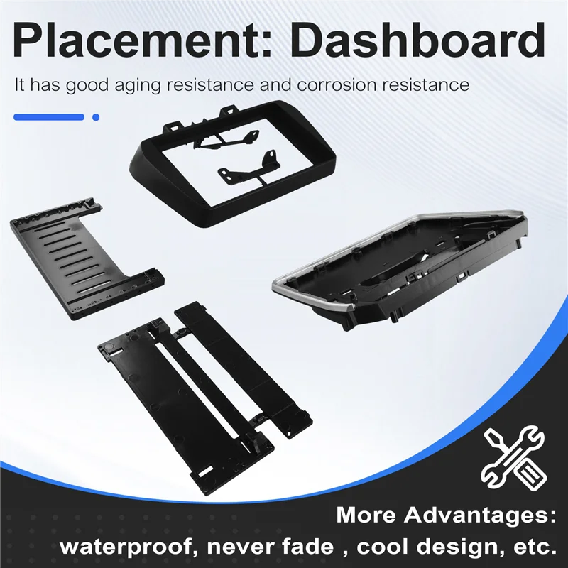 【قطرة السعر! !】سيارة ستيريو داش لوحة فآسيا تقليم الحافة غطاء 9 بوصة 2 الدين راديو الإطار محول لشركة هيونداي توكسون 2018 2019 2