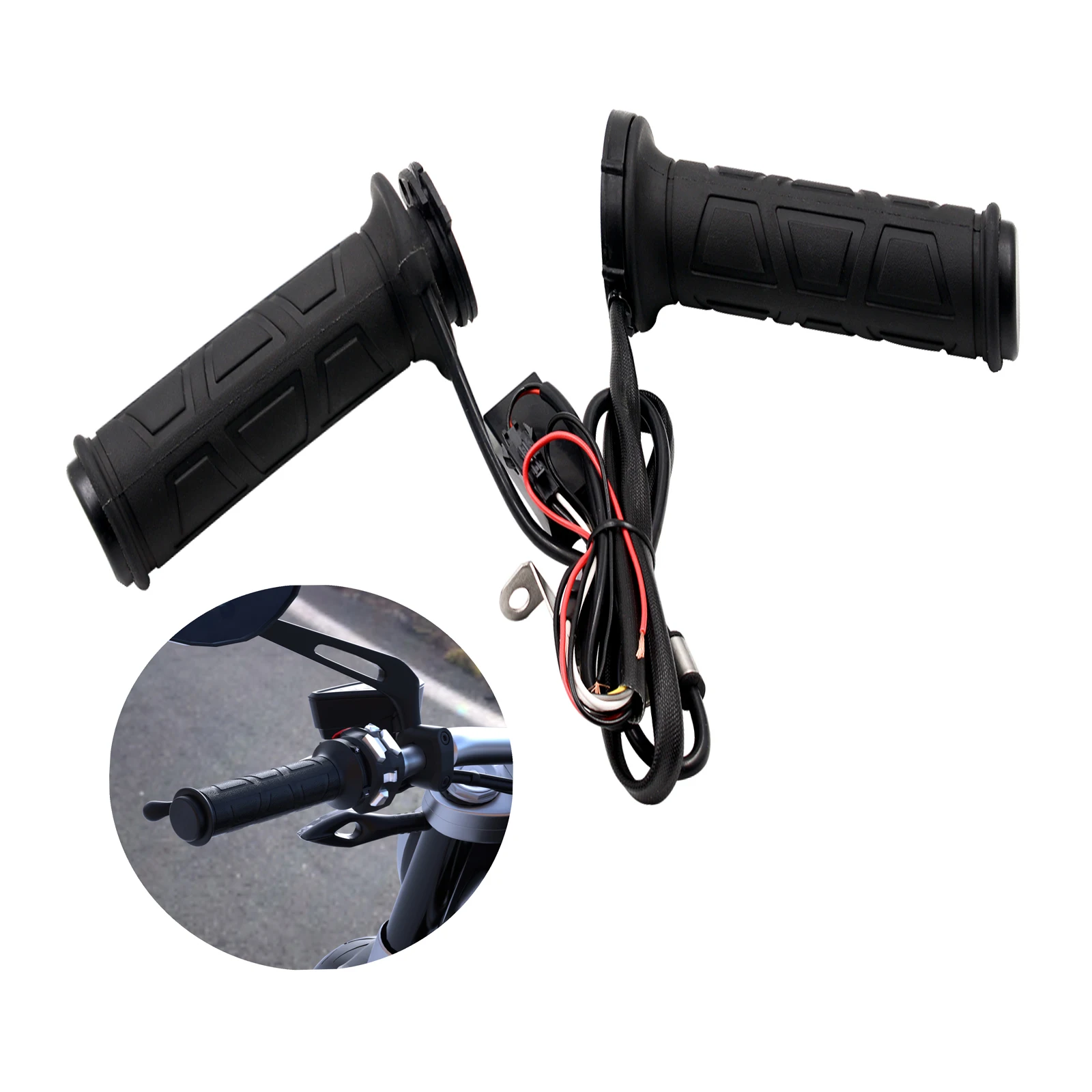 

22mm Motorcycle Handlebars 12v Moto Heated Handles Motocross Grips For Throttle Speed Rergulator Accessories Universal Handlebar