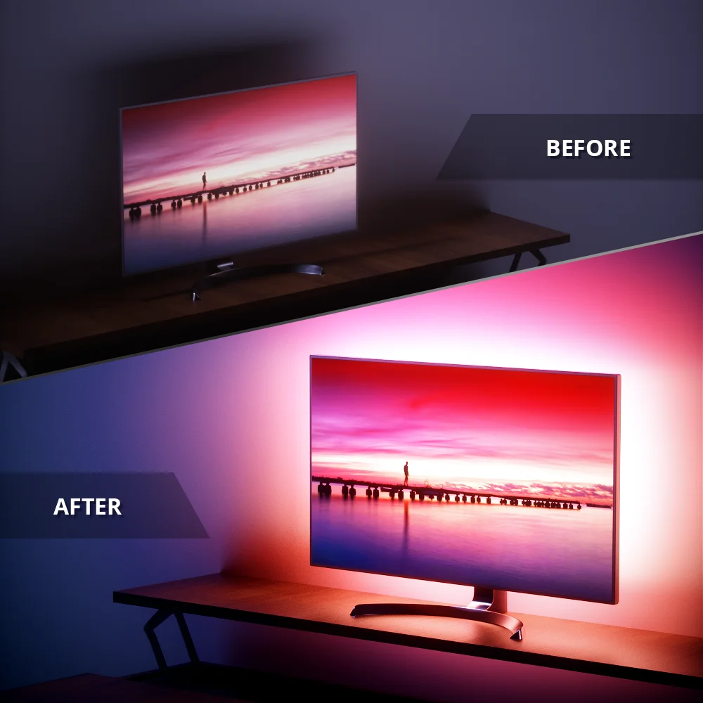 

STTL Hot Selling Backlight for TV 5V RGB Tape Lamp for TV Background Decoration LED Strip Light