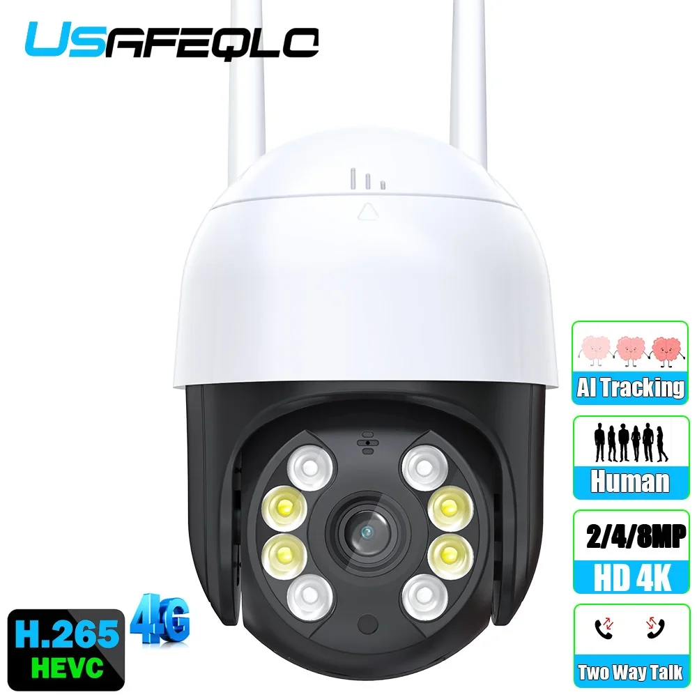 

8MP 4MP 4G WiFi IP Camera Outdoor Security Protection Smart Home CCTV 360 PTZ Auto Tracking Surveillance Secur IP Cam iCSee Alex