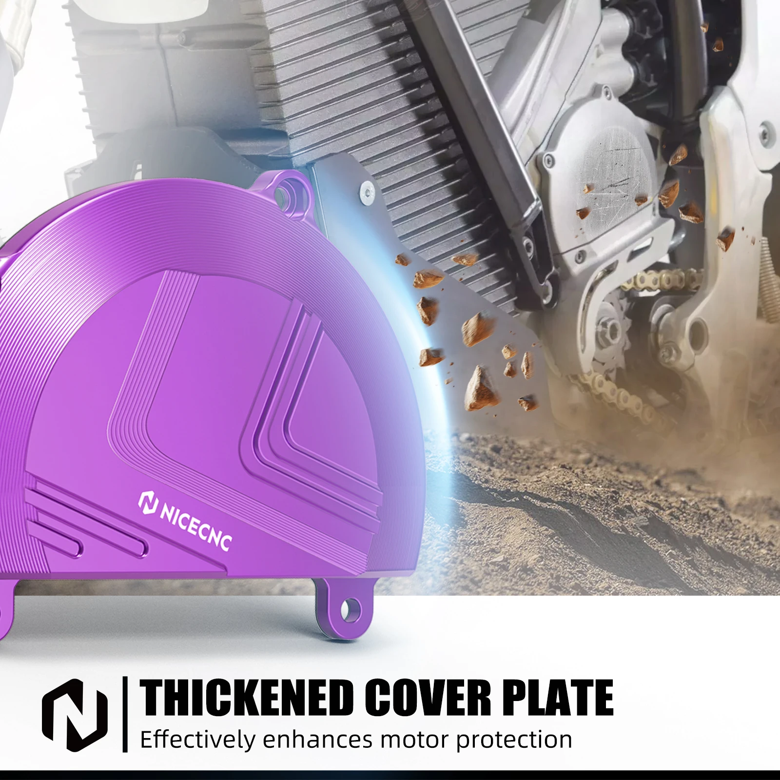 NICECNC For 2025 2024 STARK VARG MX Stark Varg EX Motor Cover Guard Left Side Enhance Aluminum For Stark Varg Electric Dirt Bike