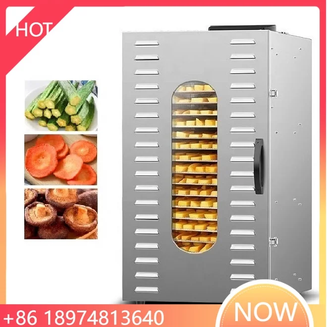 

Commercial Industry Beef Jerky Meat Cassava Dried Food Fruit Tray Dehydrator Dryer Machine For Sale 10 20 32 24 Trays