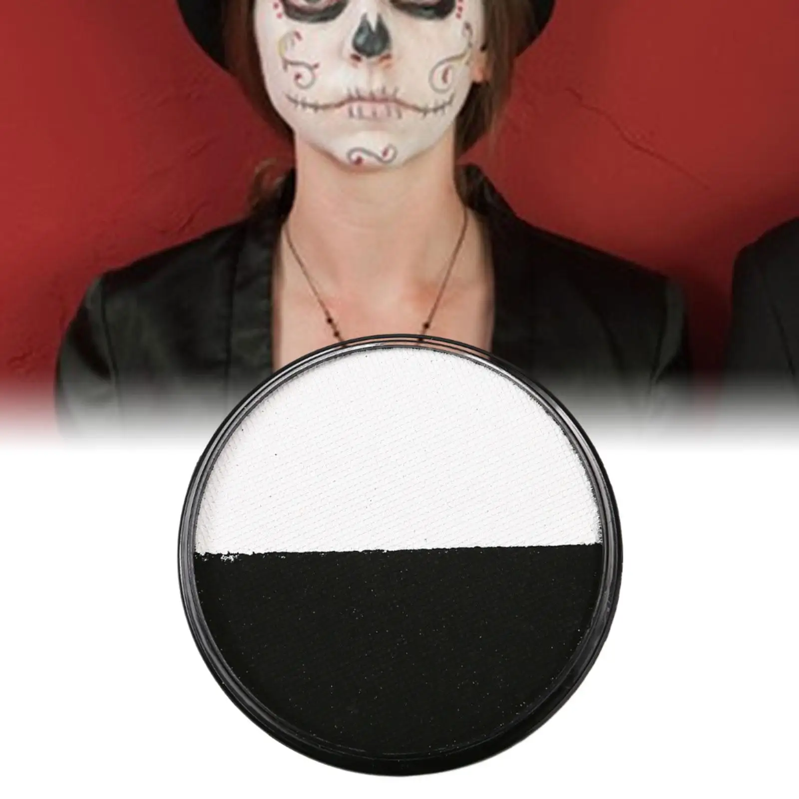 Face Body Paint Pigment Two Color Washable Makeup Palette for Halloween Clubbing Stage Special Effects