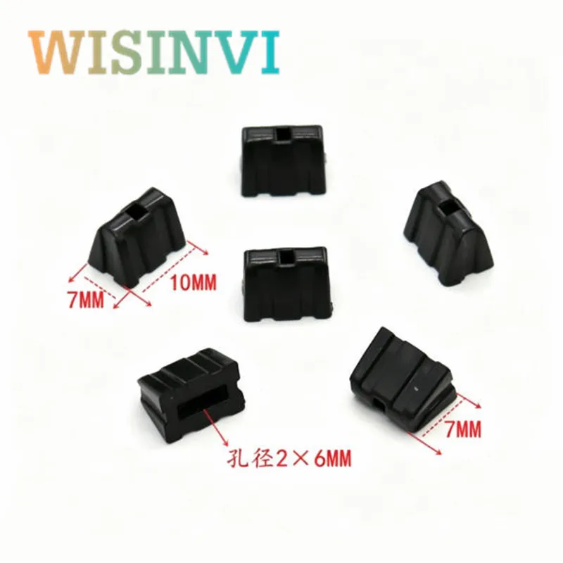20pcs 10x7mm Plastic Slider Fader Knob Cap 2x6mm Rectangle Hole Audio Mixer EQ Equalizer  cap for Linear Slide Potentiometer