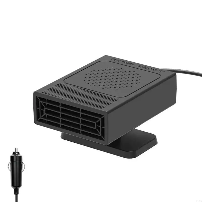 12V 24V Car Heater and Windshield Defogger with 200W Warm Air, Fan Mode, Manual Controls, and Corded Vehicle Outlet Power D7YA